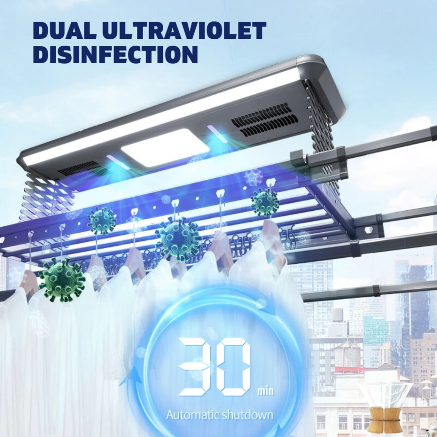 2 DC Fan 3302 - Voice + APP + Remote Control Automated Laundry Rack dryer 【Local Ready Stock + FREE INSTALLATION】