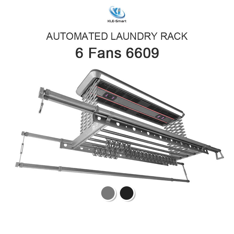 6 DC Fan 6609 - Voice + APP + Remote Control Automated Laundry Rack dryer 【Local Ready Stock + FREE INSTALLATION】