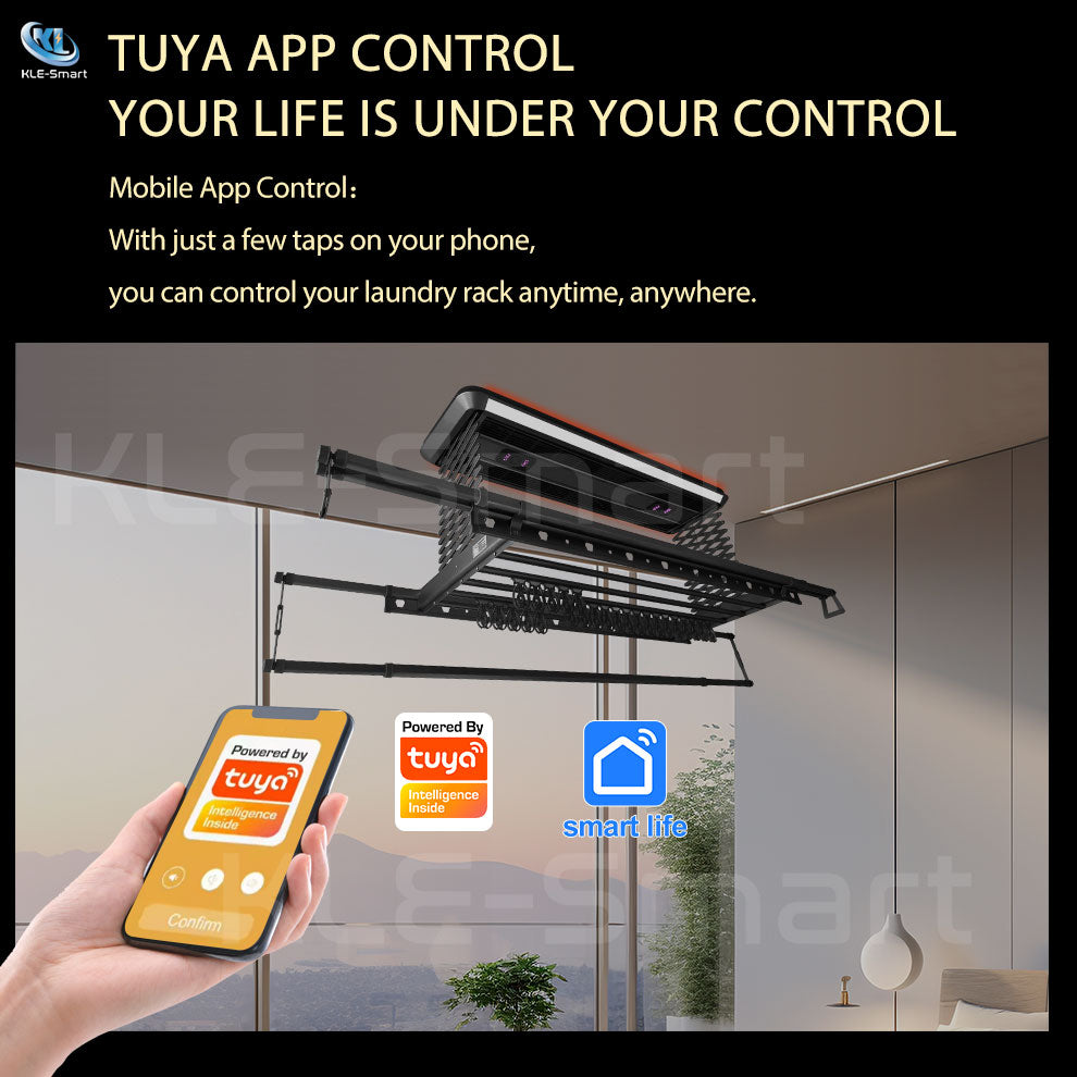 6 DC Fan 6609 - Voice + APP + Remote Control Automated Laundry Rack dryer 【Local Ready Stock + FREE INSTALLATION】