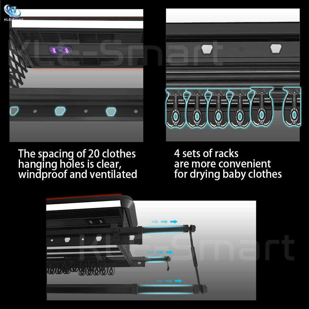 6 DC Fan 6609 - Voice + APP + Remote Control Automated Laundry Rack dryer 【Local Ready Stock + FREE INSTALLATION】