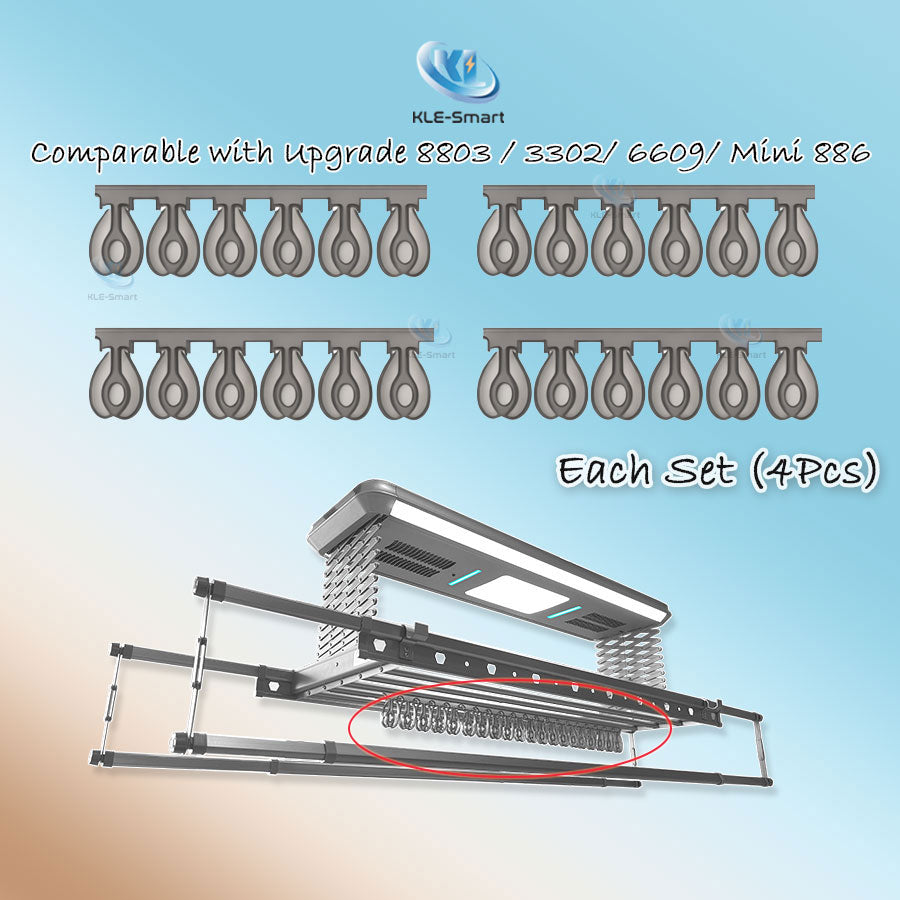 Clips for Automated Laundry Rack