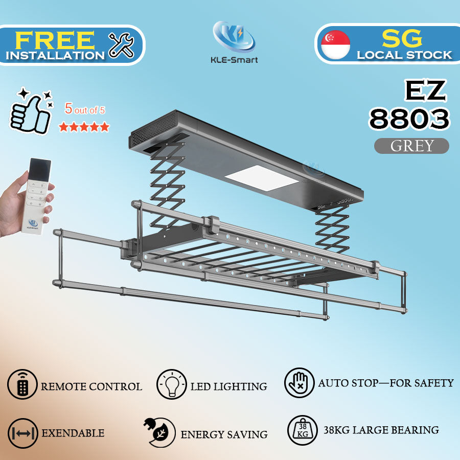 EZ 8803 Automated Laundry Rack dryer 【Local Ready Stock + FREE INSTALLATION】