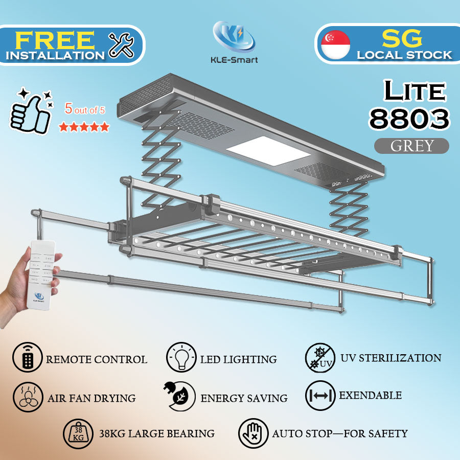 Lite 8803 Automated Laundry Rack dryer 【Local Ready Stock + FREE INSTALLATION】