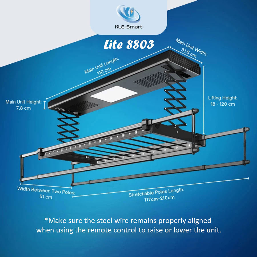 Lite 8803 Automated Laundry Rack dryer 【Local Ready Stock + FREE INSTALLATION】