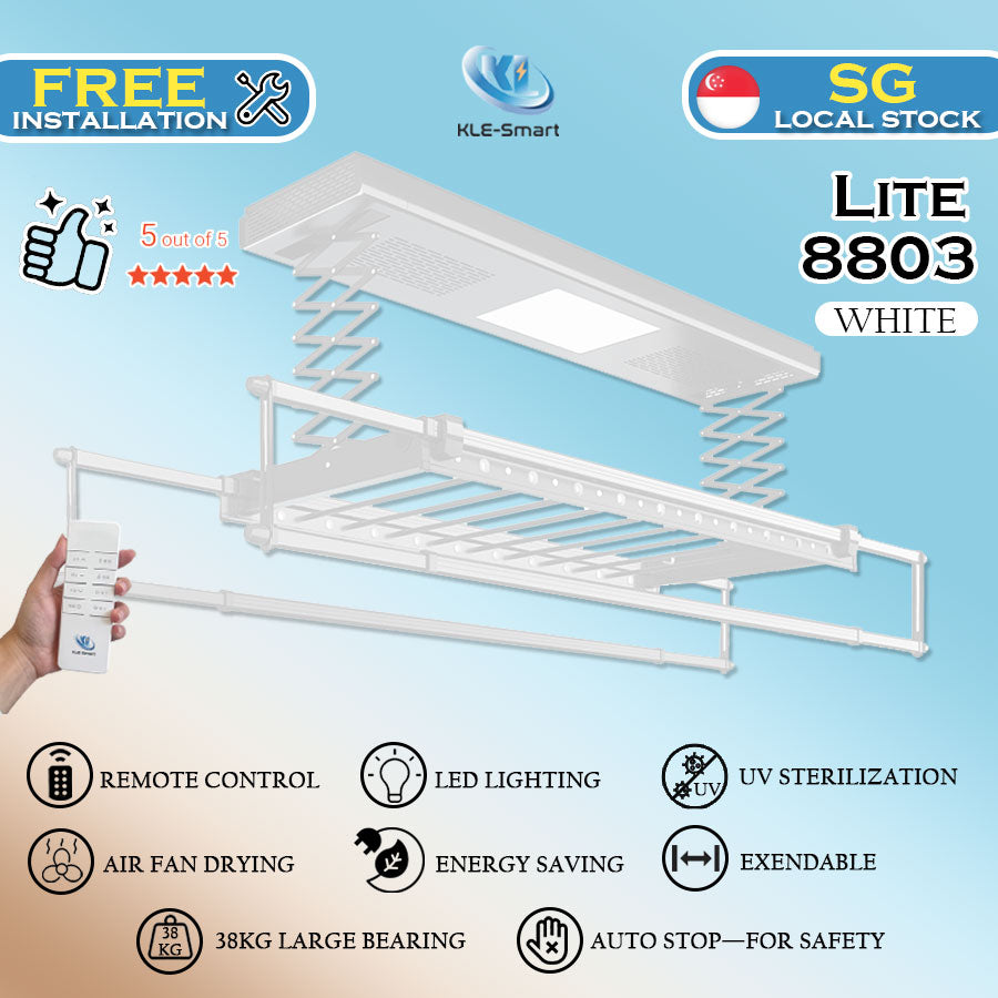 Lite 8803 Automated Laundry Rack dryer 【Local Ready Stock + FREE INSTALLATION】