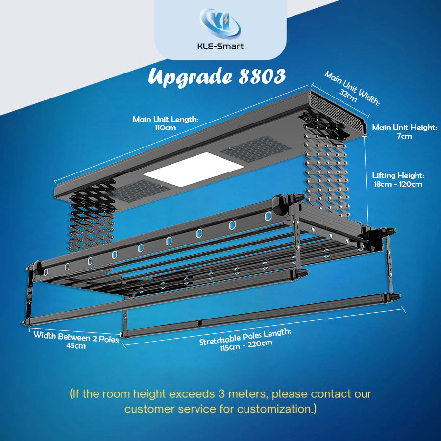 Upgrade 8803 Automated Laundry Rack dryer 【Local Ready Stock + FREE INSTALLATION】